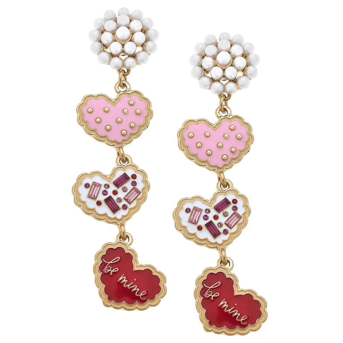 Valentine's Day Linked Earrings