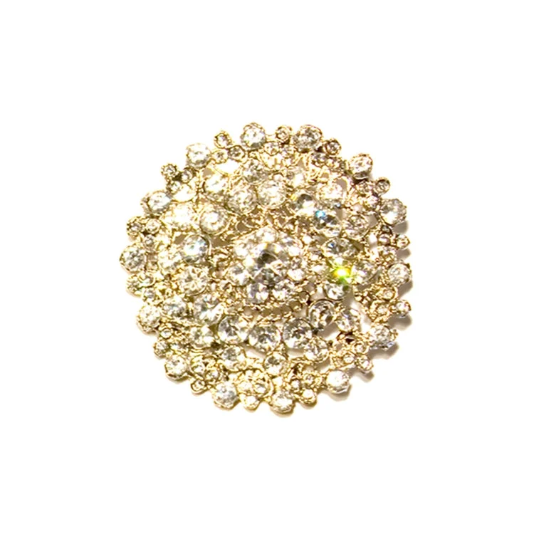 Glam Fabric Grand Silver Brooch