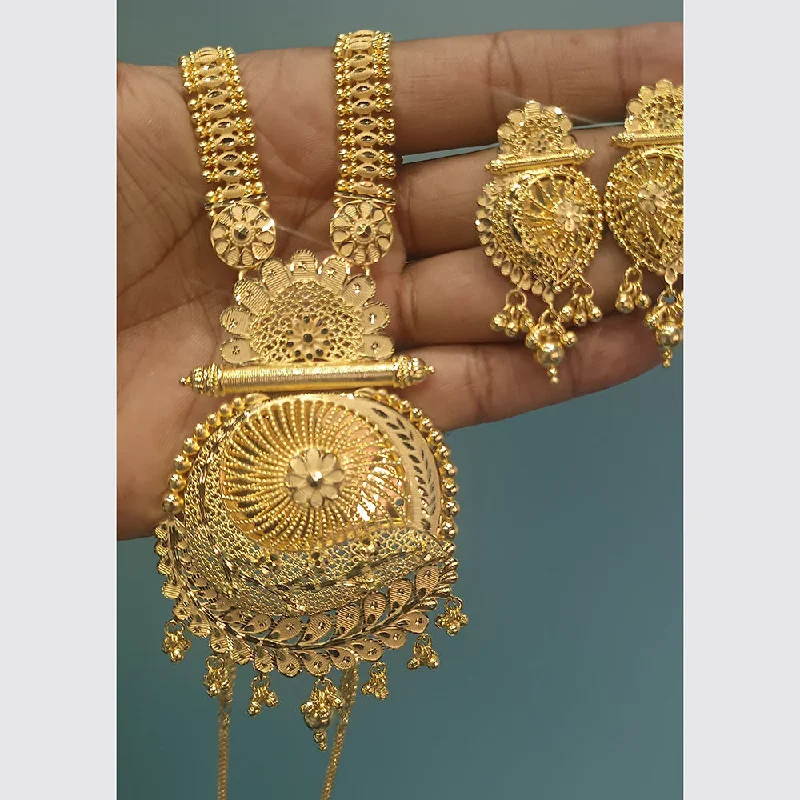 Pari Art Jewellery Forming Gold Long Necklace Set