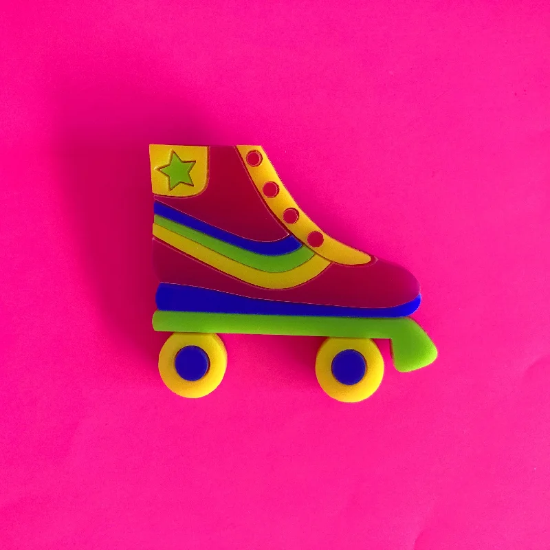 ROLLER SKATE Acrylic Brooch