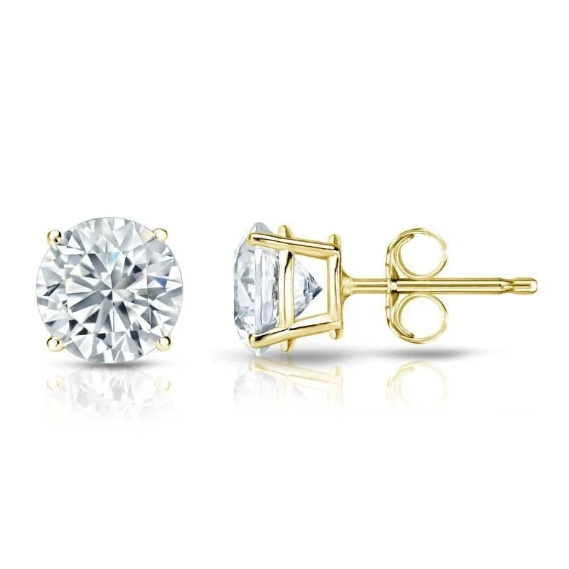 Auriya 14k Gold Certified 4.00 ct. TDW Round Diamond Stud Earrings