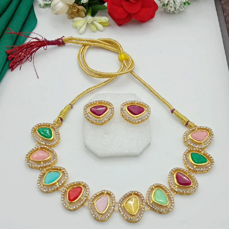 SP Jewellery Gold Plated Austrian Stone Necklace Set