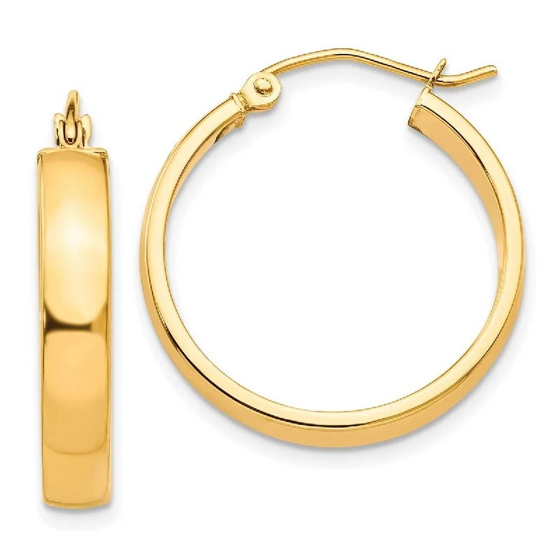 Curata 10k Yellow Gold Polished 23x4mm Hoop Earrings