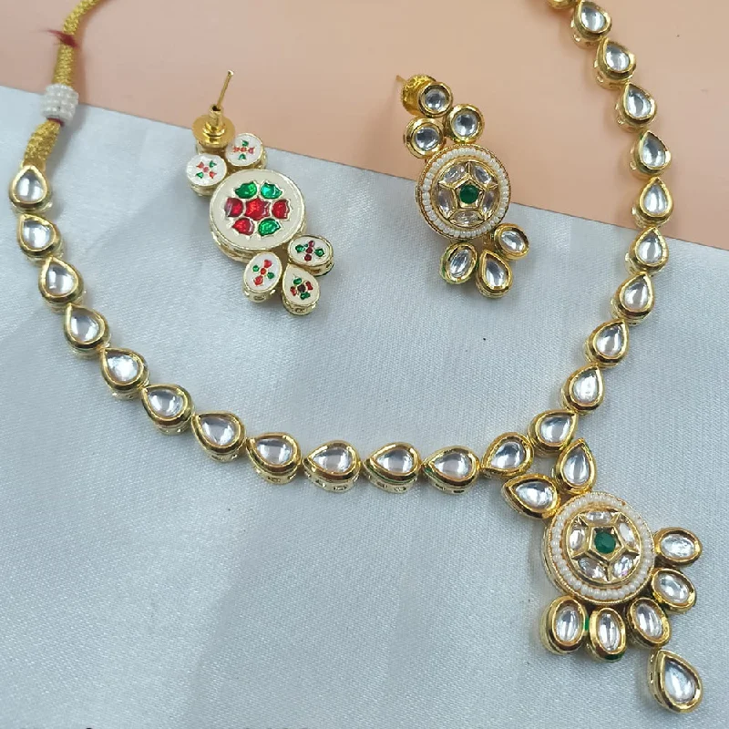 Padmawati Bangles Gold Plated Kudan Necklace Set