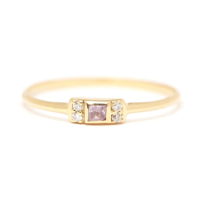 Vivian Ring, Pink Sapphire