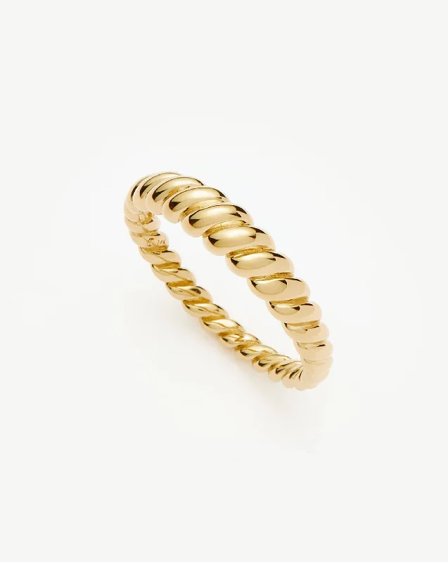 Fine Twisted Classic Ring | 14k Solid Gold