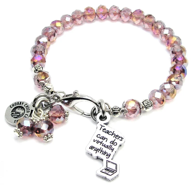 Teachers Can Do Virtually Anything Splash Of Color Crystal Bracelet