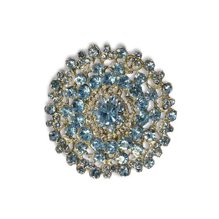 Glam Fabric Grand Light Blue Brooch