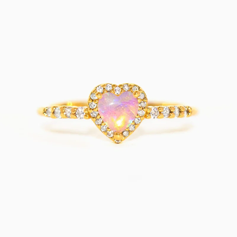 Stolen Heart Pink Opal Ring