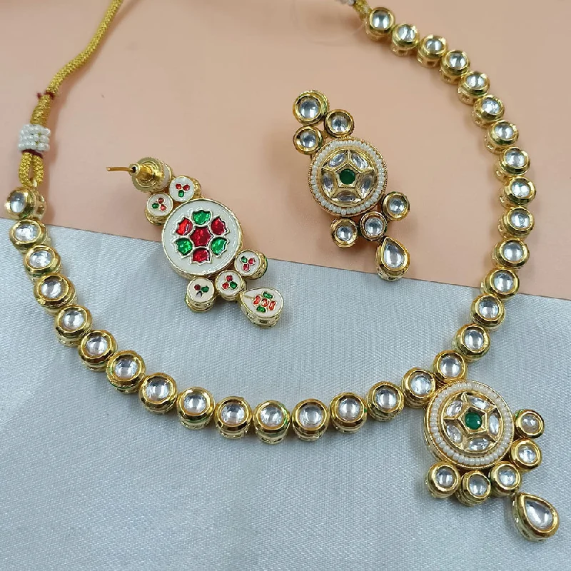 Padmawati Bangles Gold Plated Kudan Necklace Set