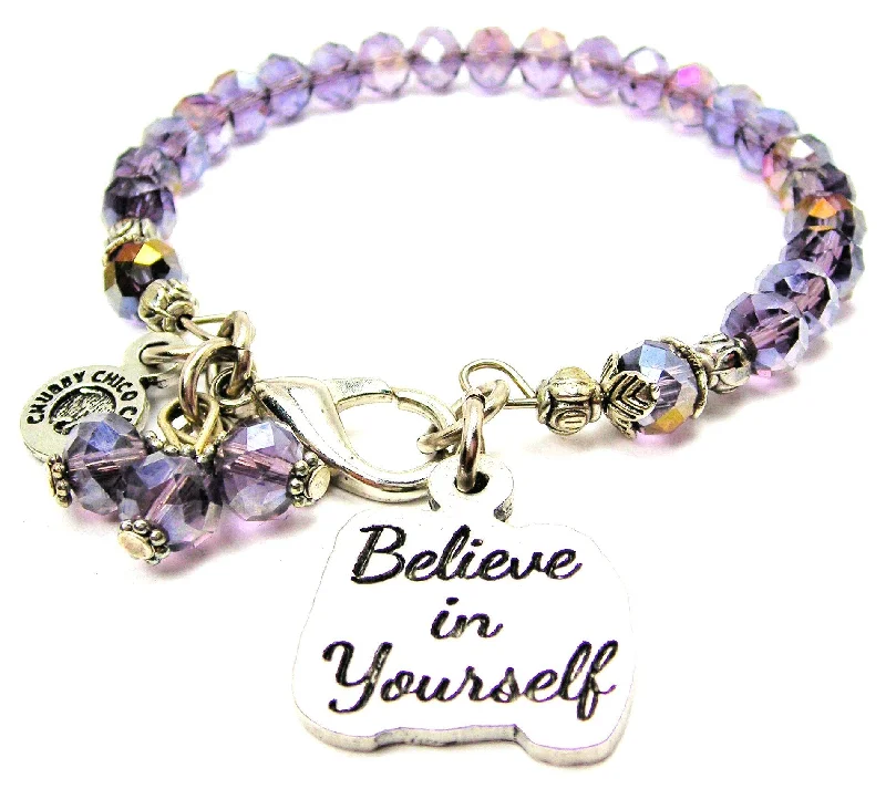 Believe In Yourself Splash Of Color Crystal Bracelet