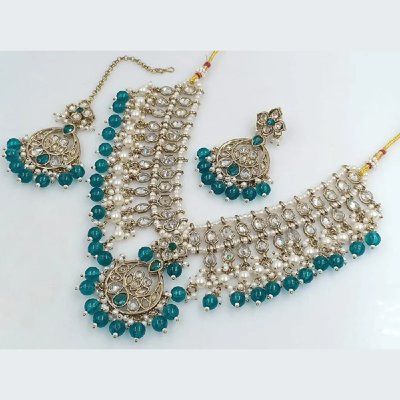 Manisha Jewellery Gold Plated Crystal Stone Necklace Set