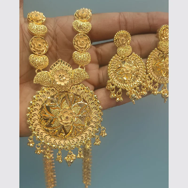 Pari Art Jewellery Forming Gold Long Necklace Set