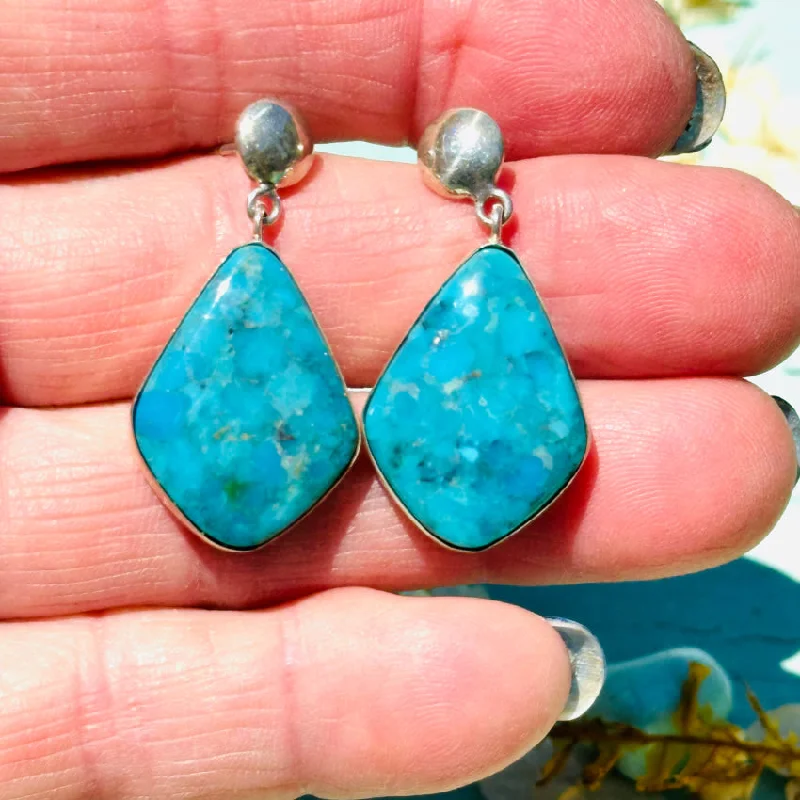 Sterling Silver & Turquoise Pierced Post Earrings