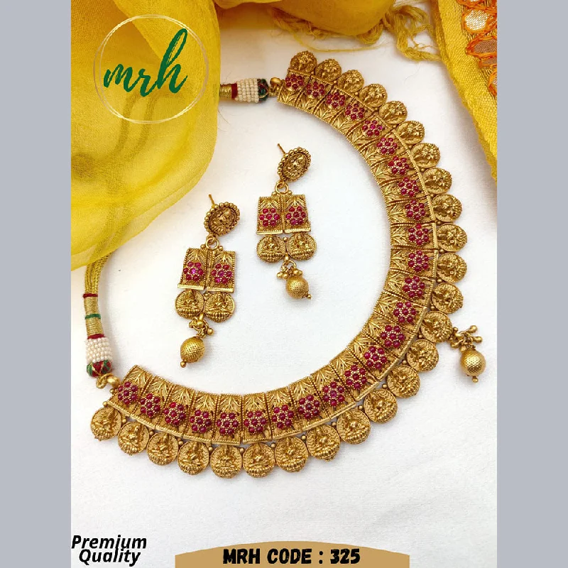 Jewel Addiction Gold Plated Temple Necklace Set