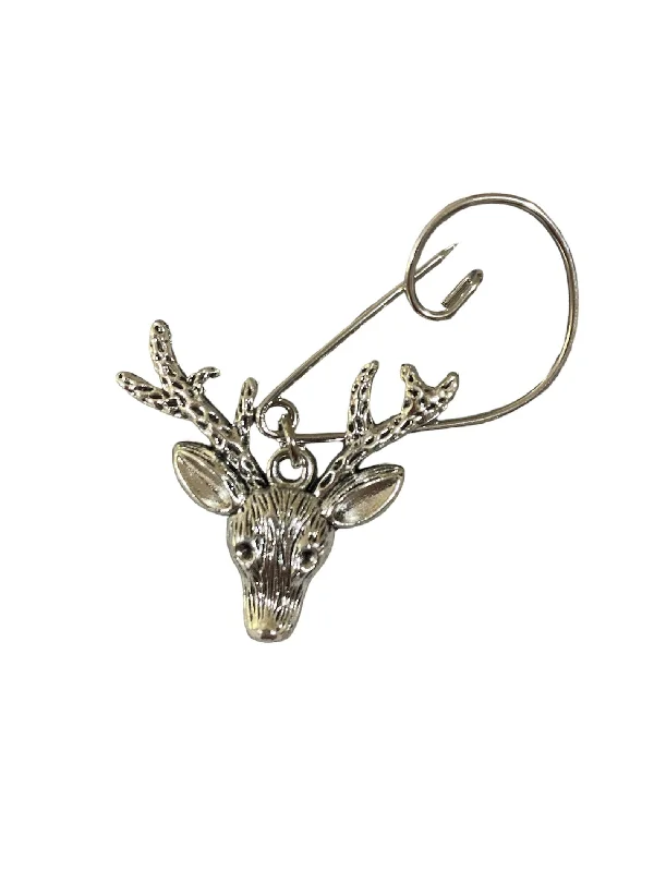 Reindeer Stag head Brooch pack of 3