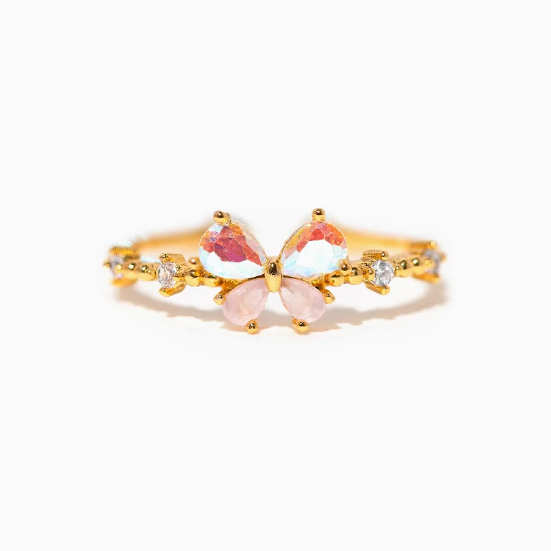 Kaleidoscope Butterfly Adjustable Ring