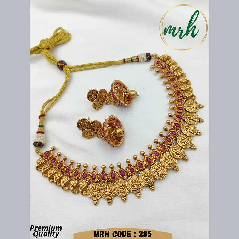 Jewel Addiction Gold Plated Temple Necklace Set