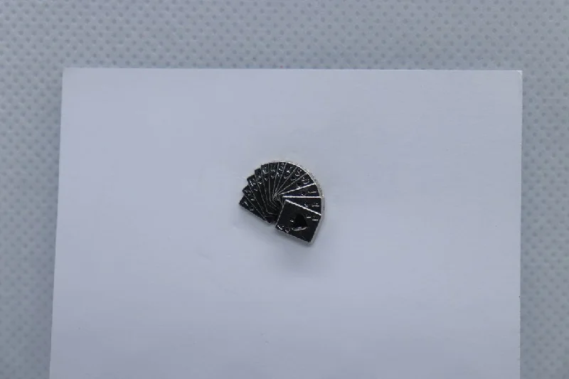 Silver Playing Cards Imitation Jewellery Lapel Pin