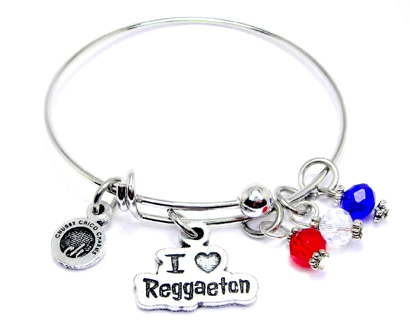 I love Reggaetón bangle Bracelet love of music