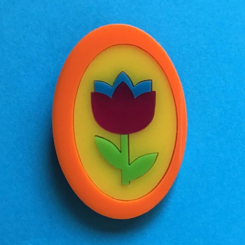 FLOWER CAMEO Acrylic Brooch