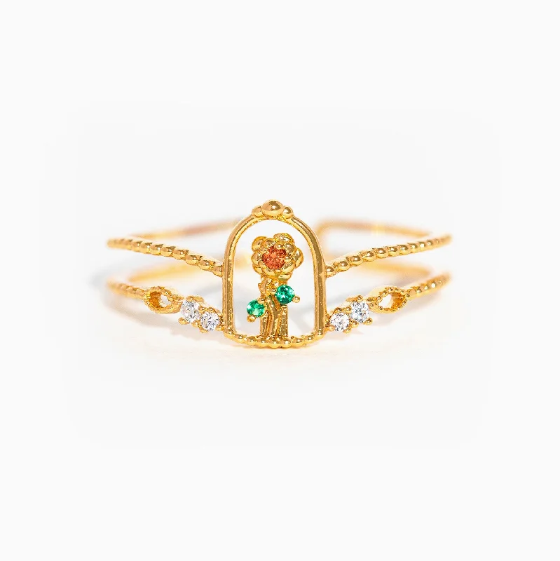 Disney Beauty & The Beast Enchanted Rose Ring