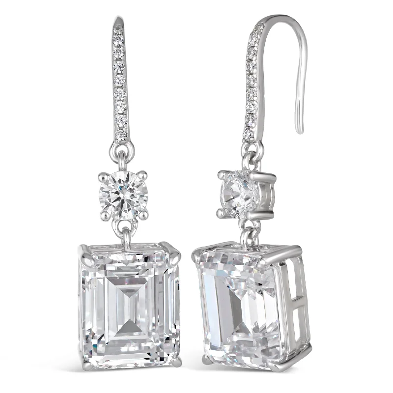 Gracie Lou Emerald Cut Statement Drops