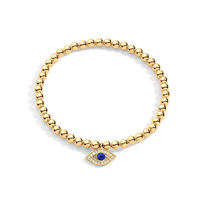 Gold Filled Bracelet with Evil Eye Charm