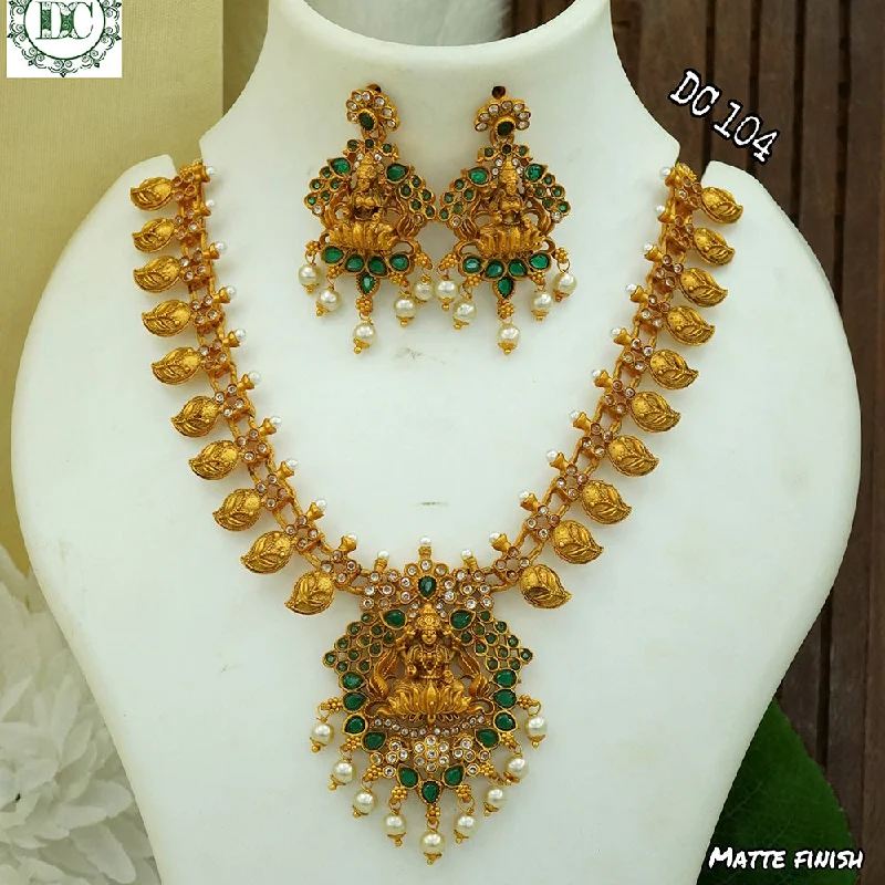 Diksha Collection Gold Plated Choker Necklace Set