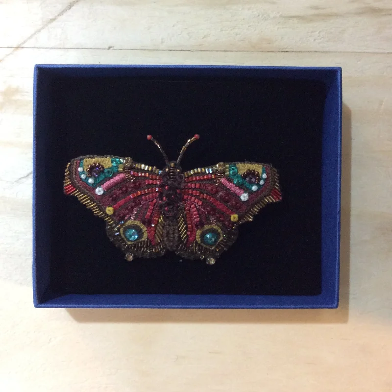 European Peacock Butterfly Brooch