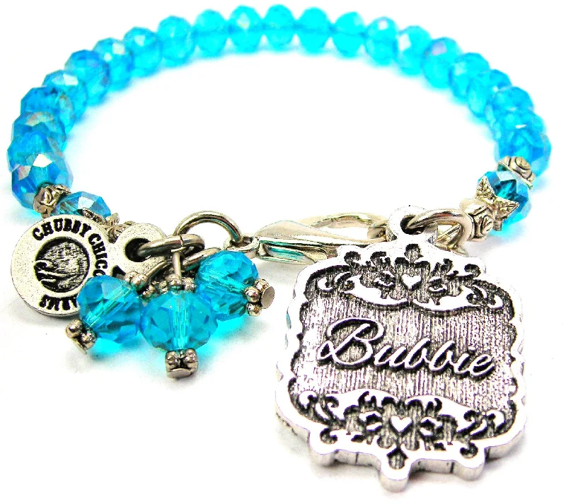 Bubbie Victorian Scroll Splash Of Color Crystal Bracelet