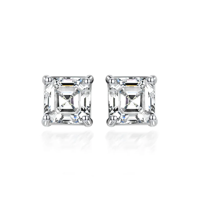 2 Carat Asscher Studs